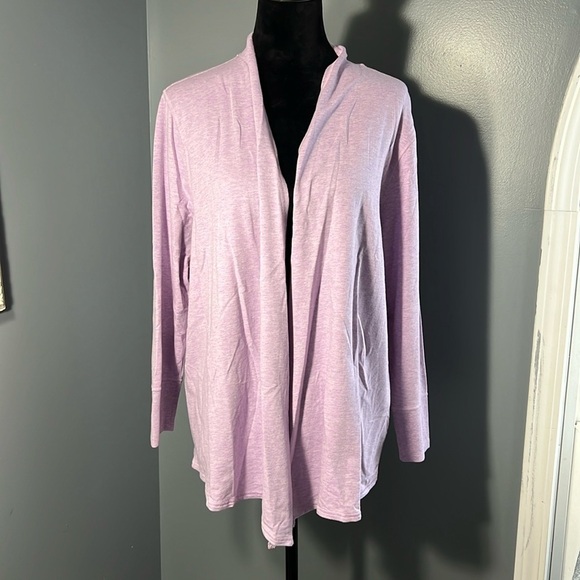 Chico's ZENERGY Lavender/Lilac Open Front Cardigan Sz 3P/XL  Soft Modal Blend - Picture 1 of 7